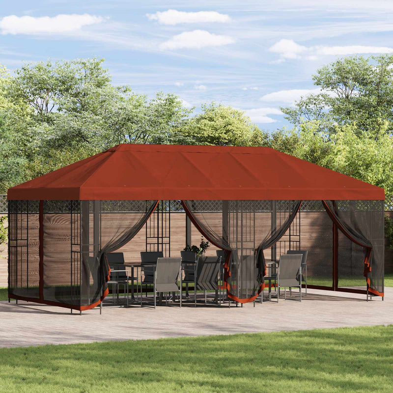 Pavilion cu panouri laterale 6 x 3 m Terracota