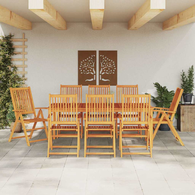 Set de masă pentru grădină 9 buc. Maro Lemn Solid de Acacia