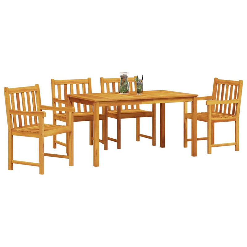 Set de masă pentru grădină 5 buc. Maro Lemn Solid de Acacia