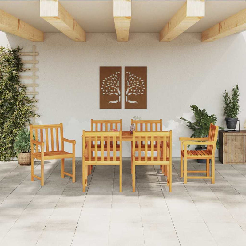 Set de masă pentru grădină 7 buc. Maro Lemn Solid de Acacia