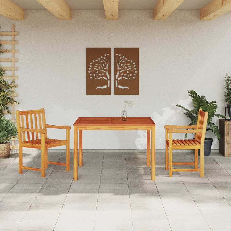 Set de masă pentru grădină 3 buc. Maro Lemn masiv de acacia