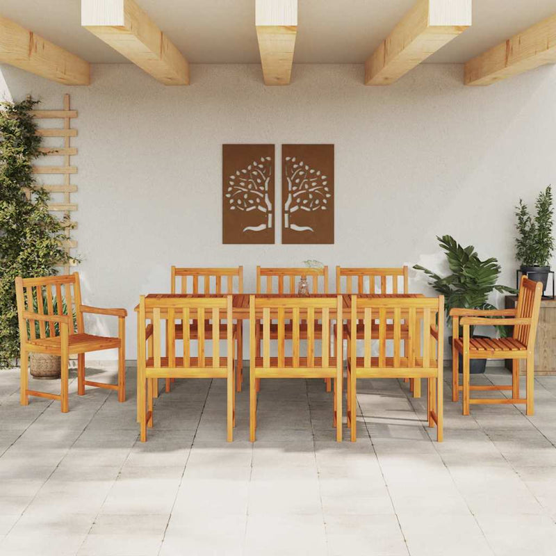 Set de masă pentru grădină 9 buc. Maro Lemn Solid de Acacia