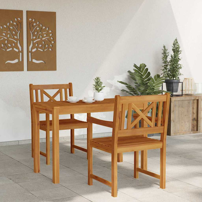 Set de masă pentru grădină 3 buc. Maro Lemn Solid de Acacia