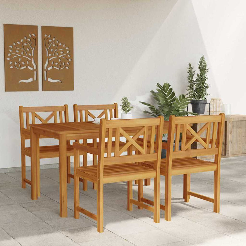 Set de masă pentru grădină 5 buc. Maro Lemn Solid de Acacia