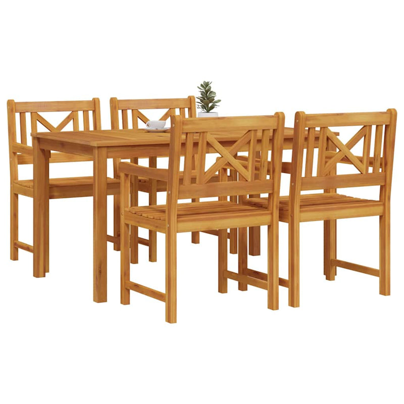 Set de masă pentru grădină 5 buc. Maro Lemn Solid de Acacia