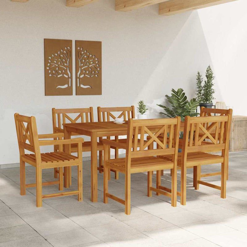Set de masă pentru grădină 7 buc. Maro Lemn Solid de Acacia