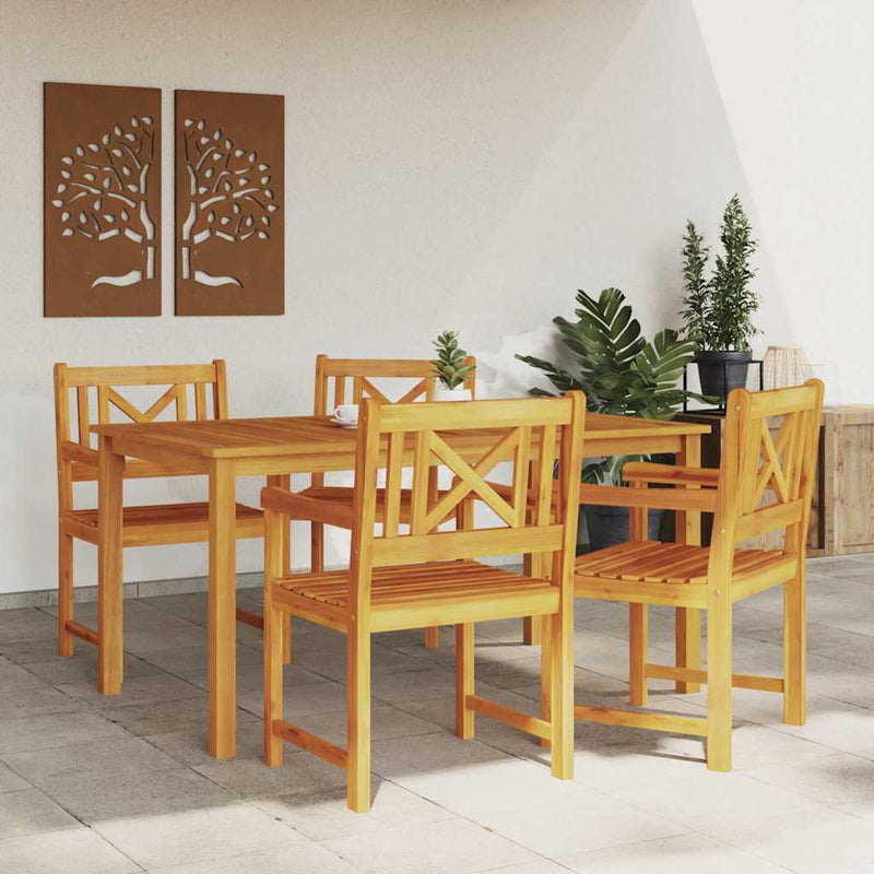Set de masă pentru grădină 5 buc. Maro Lemn Solid de Acacia