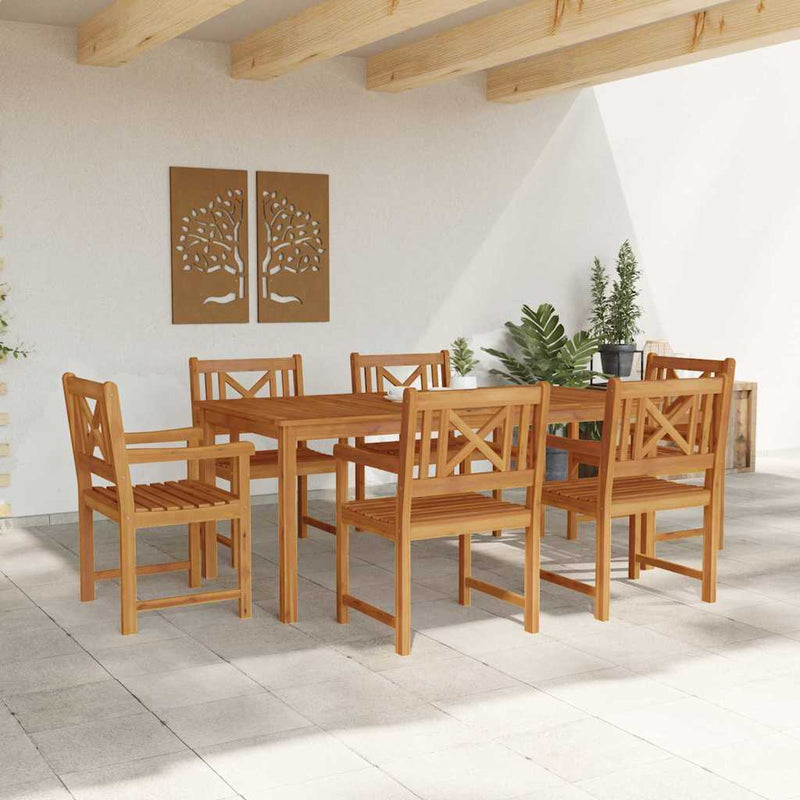 Set de masă pentru grădină 7 buc. Maro Lemn Solid de Acacia