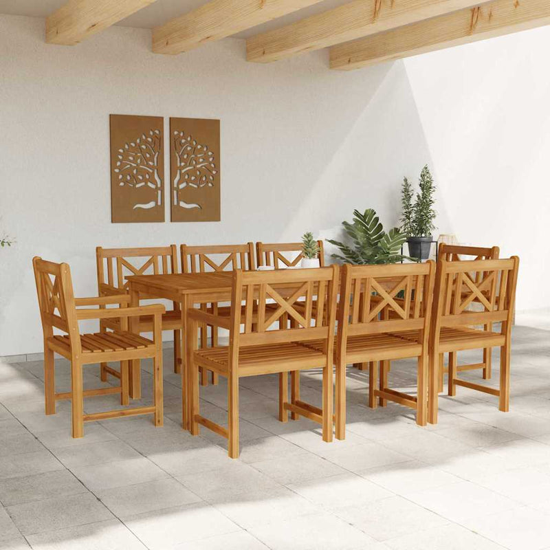 Set de masă pentru grădină 9 buc. Maro Lemn Solid de Acacia