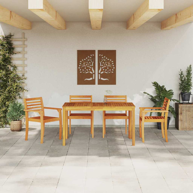Set de masă pentru grădină 5 buc. Maro Lemn Solid de Acacia