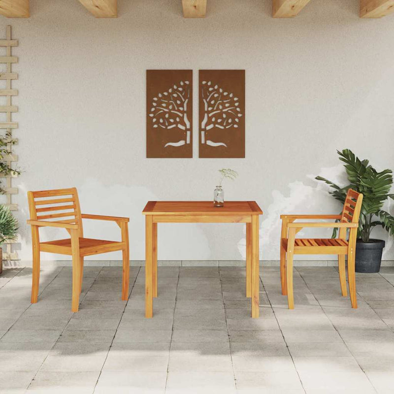 Set de masă pentru grădină 3 buc. Maro Lemn Solid de Acacia