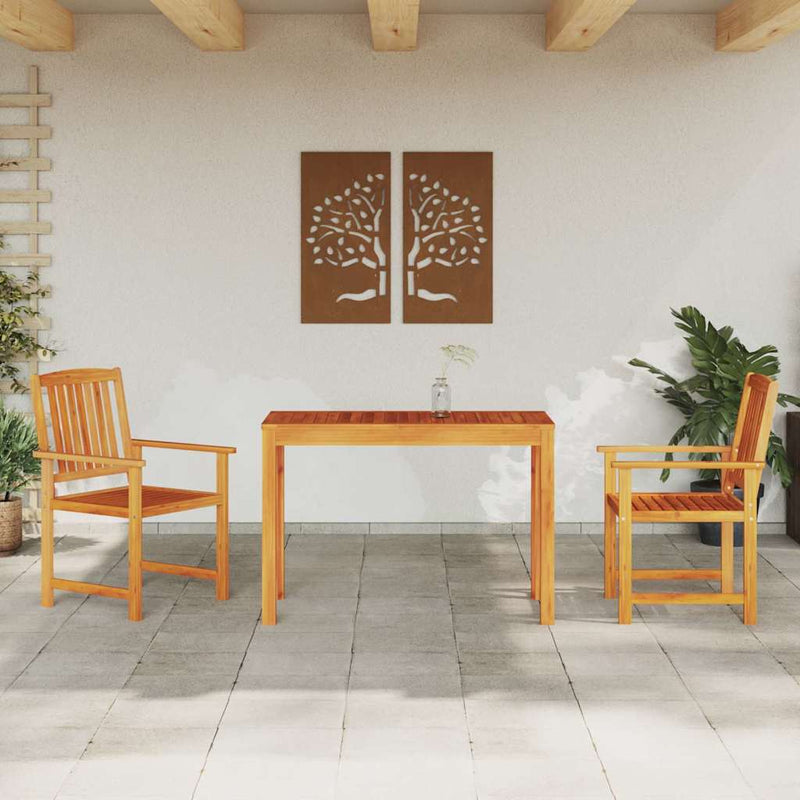 Set de masă pentru grădină 3 buc. Maro Lemn Solid de Acacia