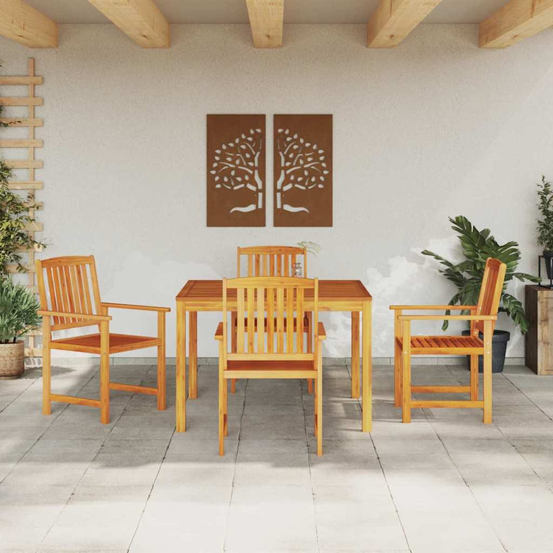 Set de masă pentru grădină 5 buc. Maro Lemn Solid de Acacia