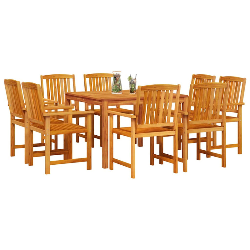 Set de masă pentru grădină 9 buc. Maro Lemn Solid de Acacia