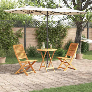 Set Bistro Pliabil 3 buc. Maro Lemn Solid de Acacia