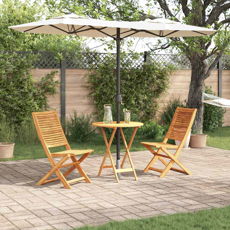 Set Bistro Pliabil 3 buc. Maro Lemn Solid de Acacia
