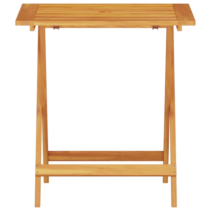 Set Bistro Pliabil 3 buc. Maro Lemn Solid de Acacia