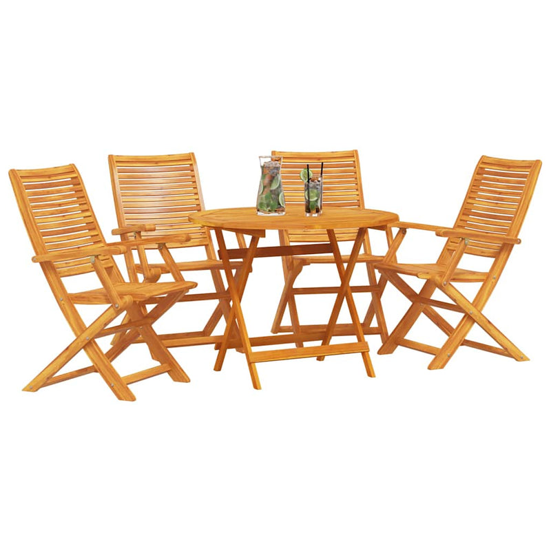 Set de masă pentru grădină 5 buc. Maro Lemn Solid de Acacia