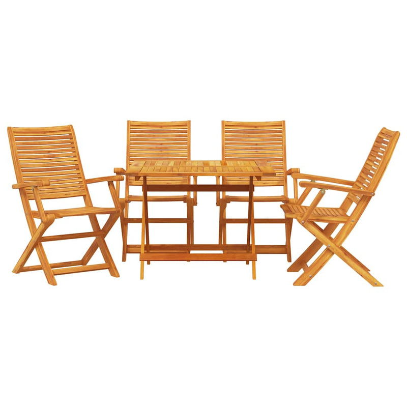 Set de masă pentru grădină 5 buc. Maro Lemn Solid de Acacia