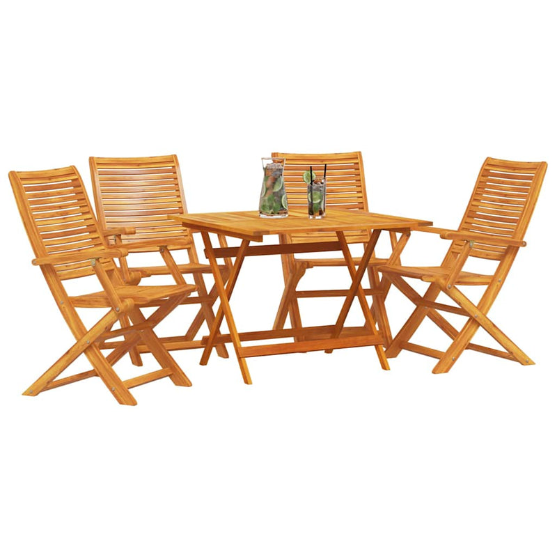 Set de masă pentru grădină 5 buc. Maro Lemn Solid de Acacia