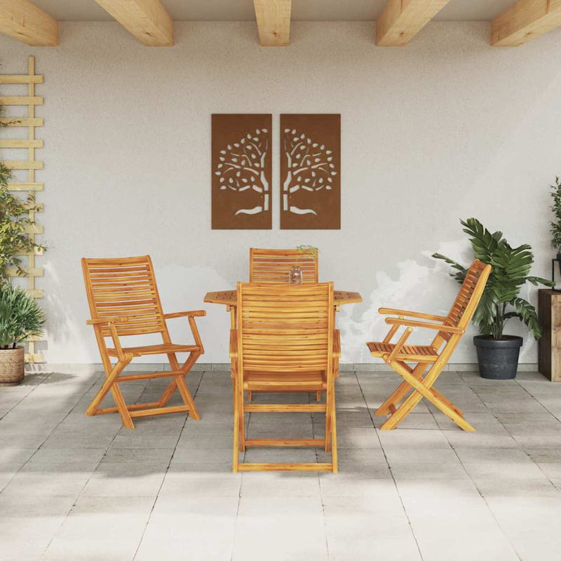 Set de masă pentru grădină 5 buc. Maro Lemn Solid de Acacia