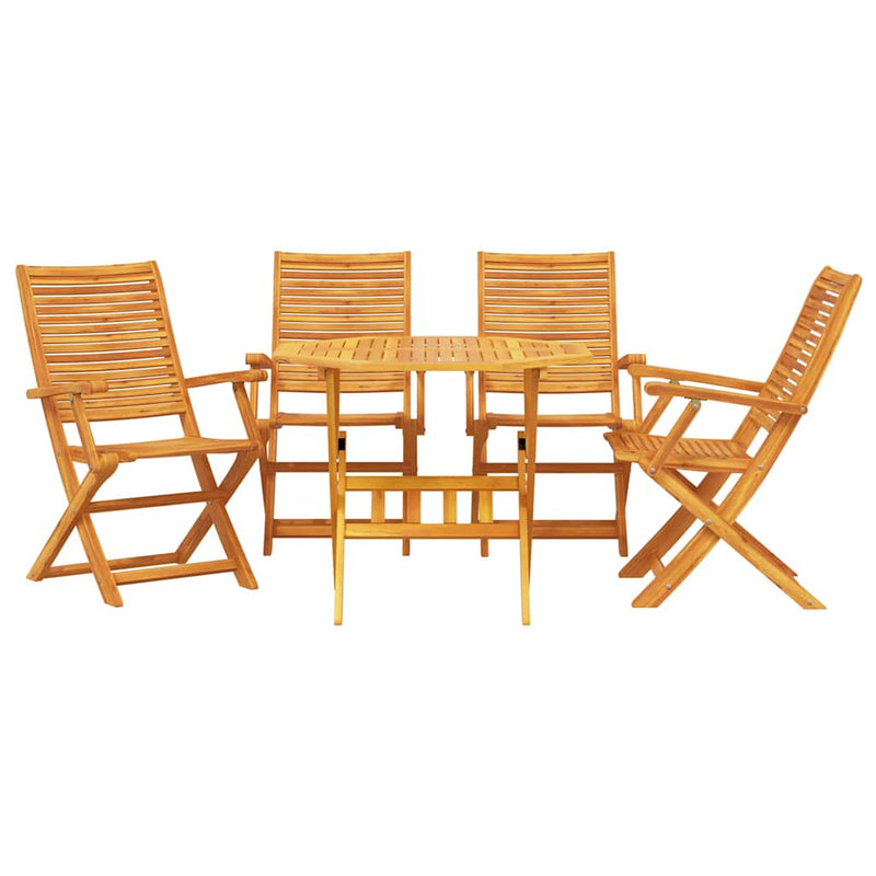 Set de masă pentru grădină 5 buc. Maro Lemn Solid de Acacia