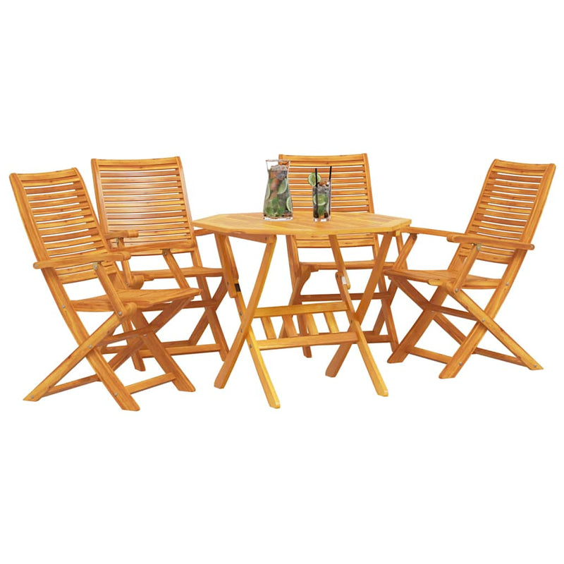 Set de masă pentru grădină 5 buc. Maro Lemn Solid de Acacia