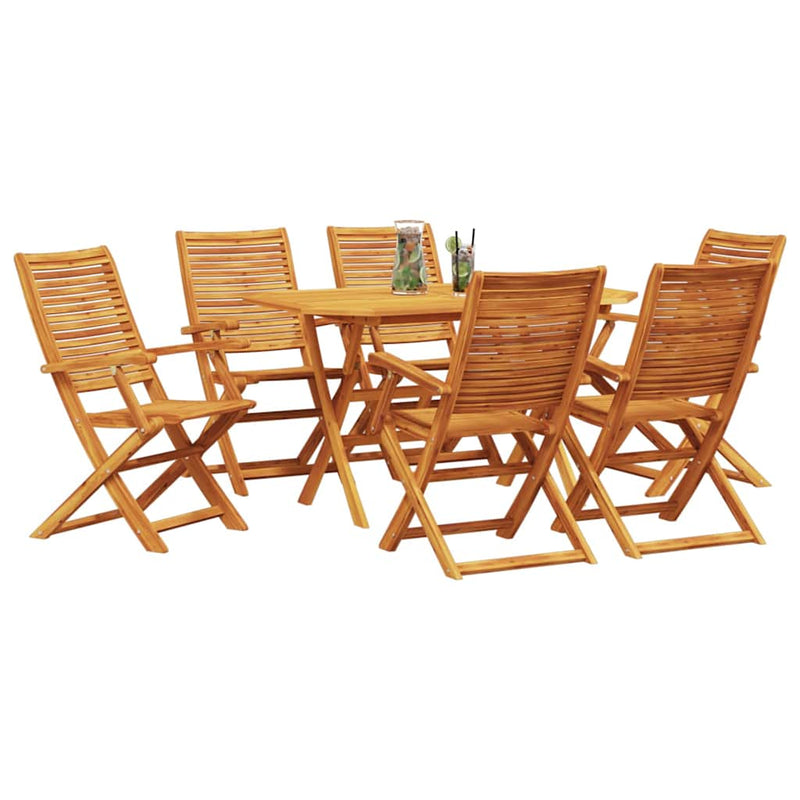 Set de masă pentru grădină 7 buc. Maro Lemn Solid de Acacia