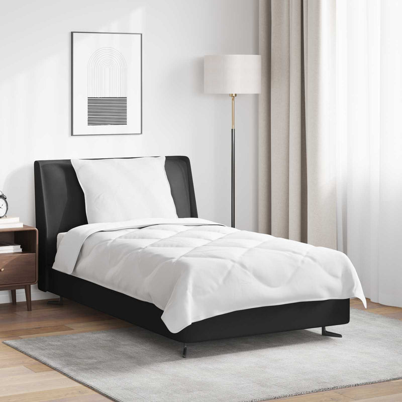 Duvet pentru Toate Sezoanele cu pernă 2 buc. Alb Microfibră