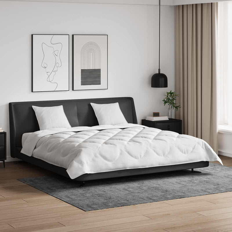 Duvet pentru toate sezoanele cu pernă 3 buc. Alb Microfibră