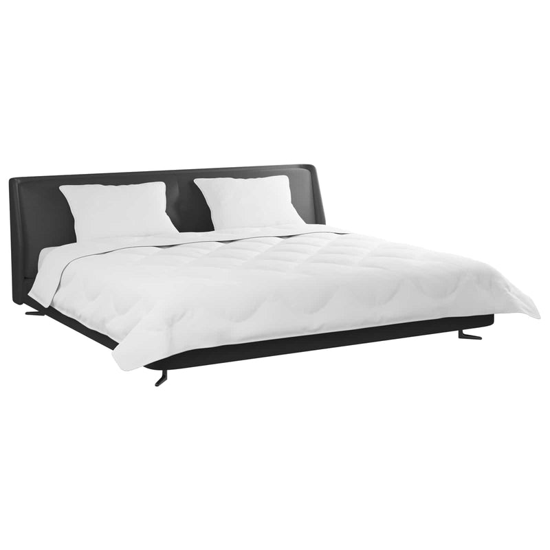 Duvet cu perne cu pernă 3 buc. Alb Microfibră și Pene de Rață