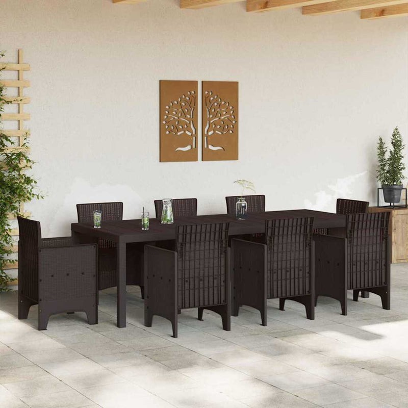 Masă de Grădină Maro 250 x 100 x 73 cm poliratan