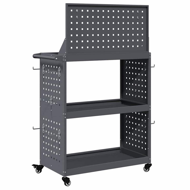 Cărucior pentru unelte cu raft Antracit 65 x 35 x 111 cm