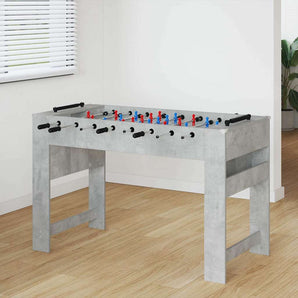 Masă de Foosball Gri Beton 125 x 60,5 x 80 cm Lemn prelucrat