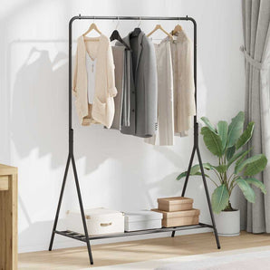 Suport pentru Hârtie cu depozitare Negru 100 x 56 x 154 cm Oțel