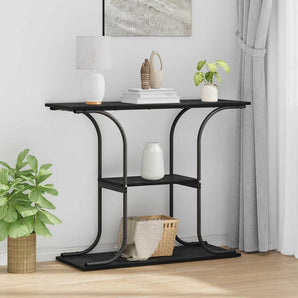 Masă de consolă Stejar Negru 101 x 35 x 80,5 cm Lemn prelucrat