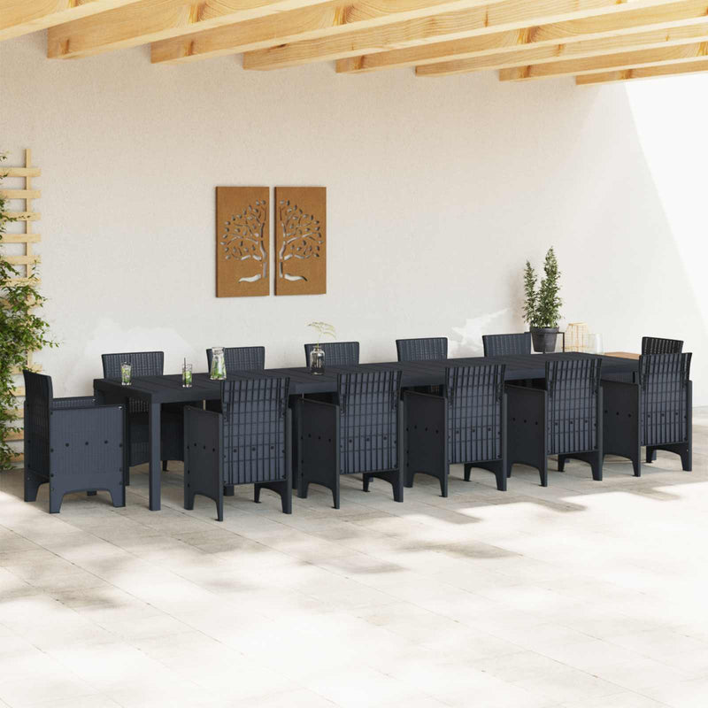 Masă de Grădină Antracit 400 x 100 x 73 cm poliratan