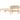 Cadru de pat cu headboard natural 75 x 190 cm Lemn de pin masiv