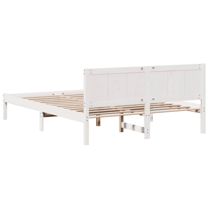 Cadru de pat Alb 160 x 200 cm Lemn masiv de pin