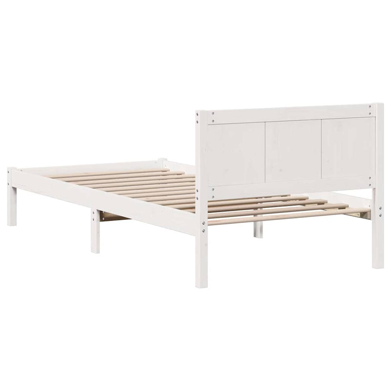 Cadru de pat Alb 100 x 200 cm Lemn masiv de pin