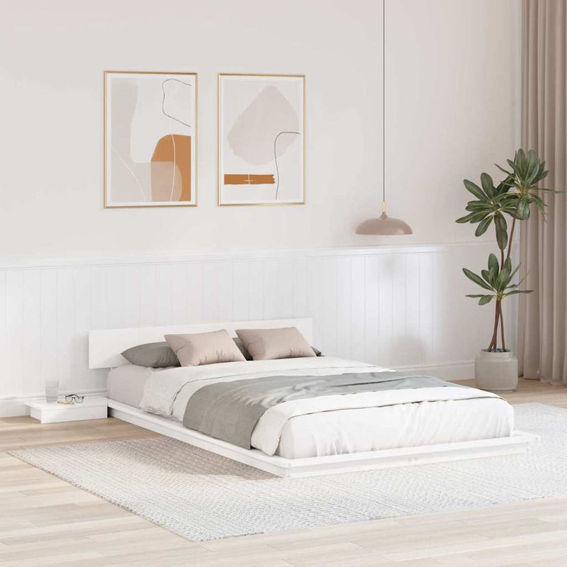 Cadru de pat Alb 120 x 200 cm lemn