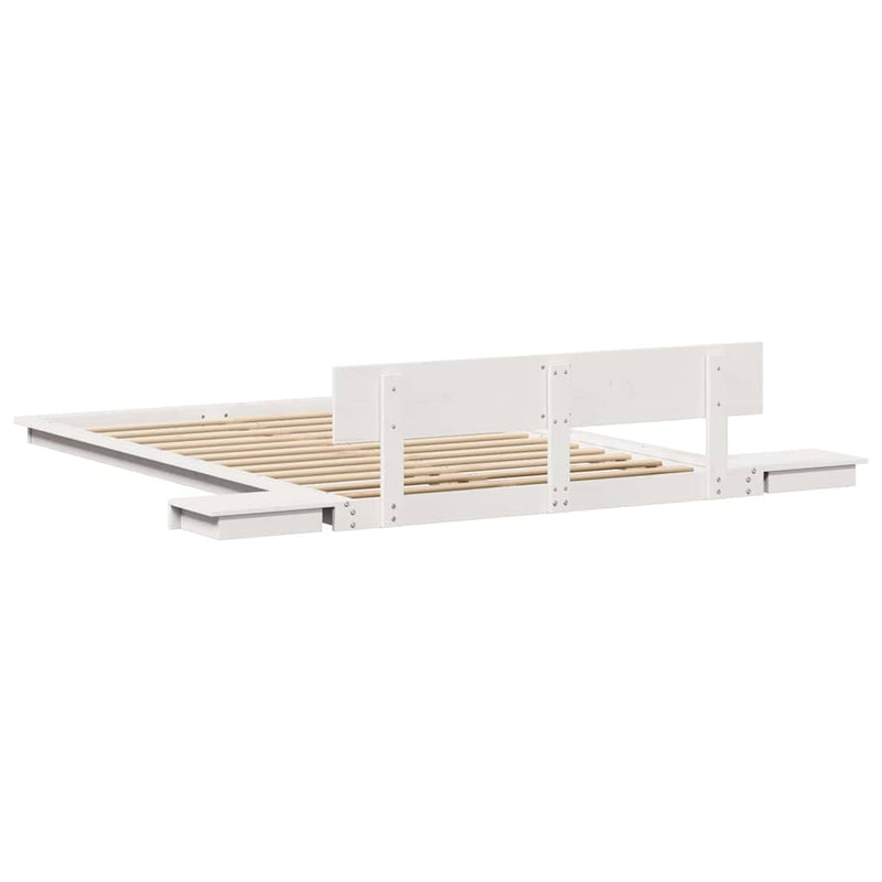 Cadru de pat Alb 120 x 190 cm lemn