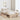 Cadru de pat cu headboard natural 90 x 190 cm Lemn de pin masiv