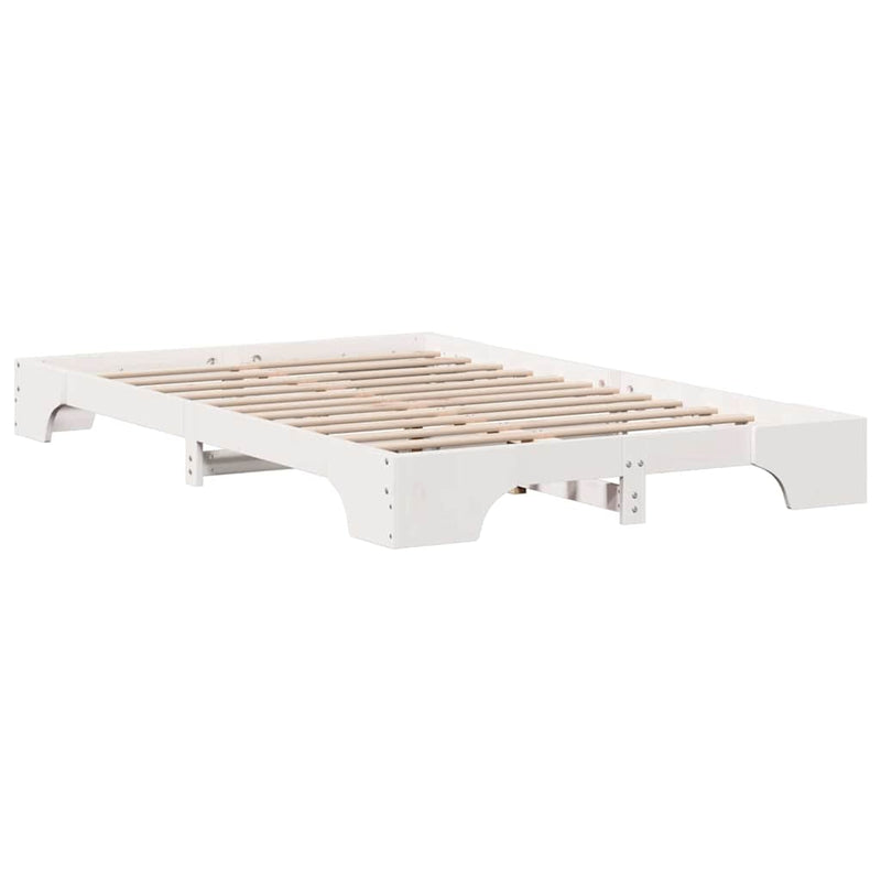 Cadru de pat Alb 120 x 190 cm Lemn de pin masiv