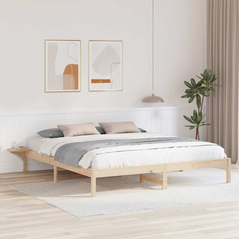 Cadru de pat natural 180 x 200 cm Lemn de pin masiv
