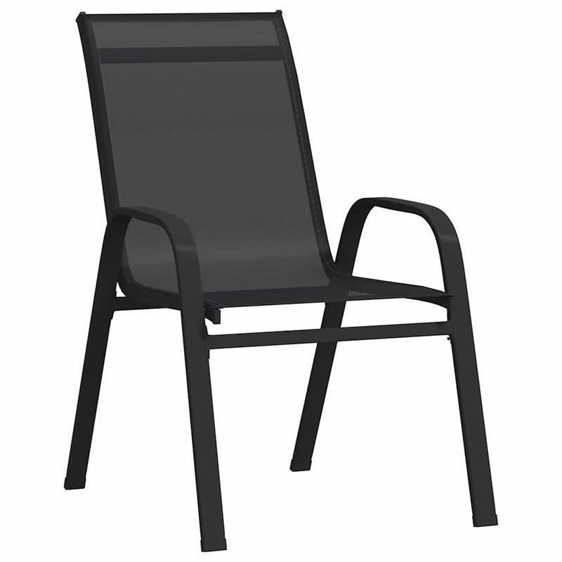 Set de masă pentru grădină 7 buc. Negru