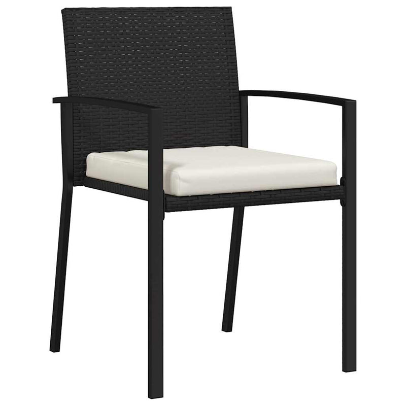 Set de masă pentru grădină 9 buc. Negru