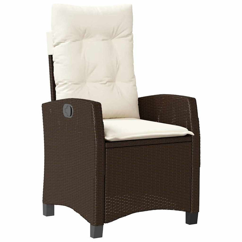 Set de masă pentru grădină 7 buc. Maro poliratan