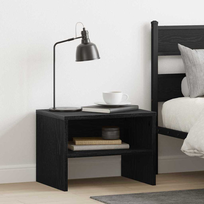 Dulap de noapte 2 buc. Stejar negru 40 x 30 x 30 cm