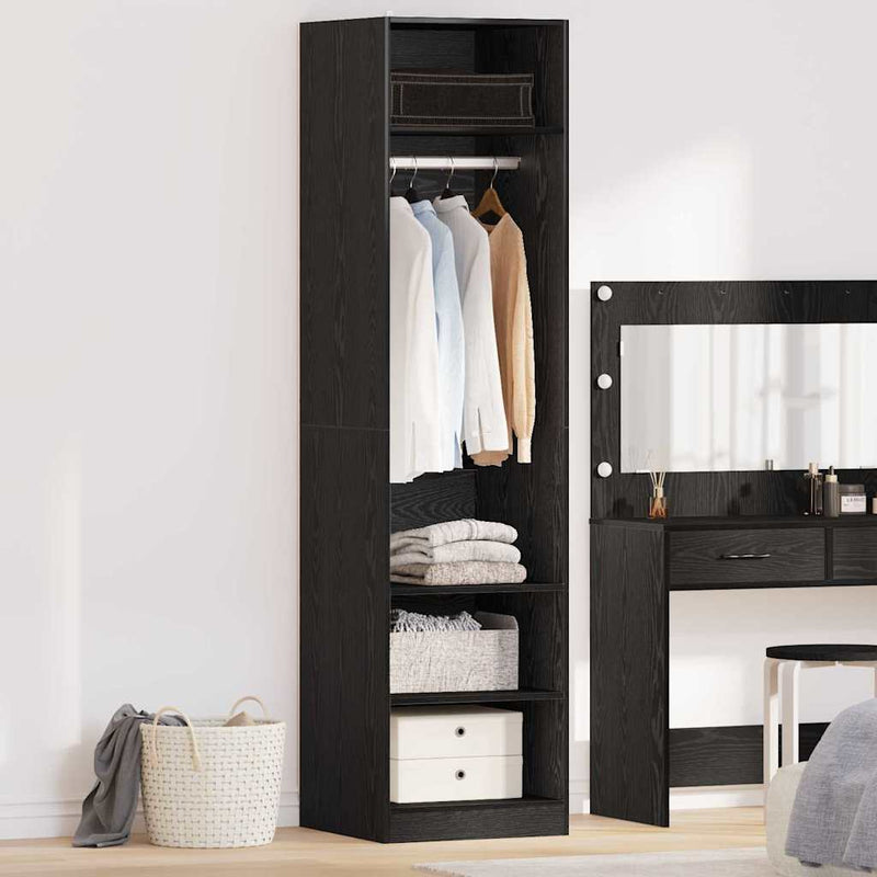 Dulap Stejar Negru 50 x 50 x 200 cm Lemn prelucrat